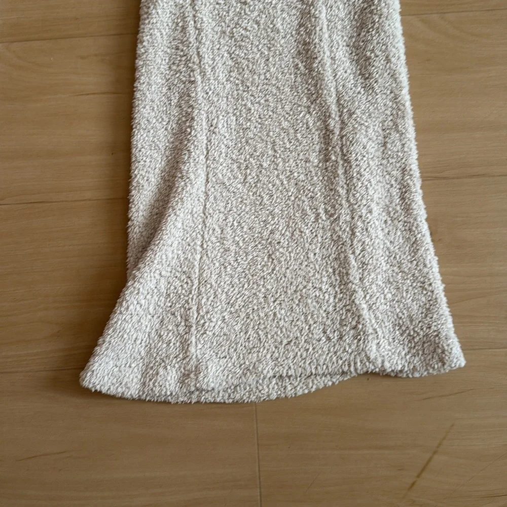 REWASH WOMEN BEIGE TEXTURED POCKETED LONG SLEEVE CREW NECK TOP AND PANTS SIZE XL